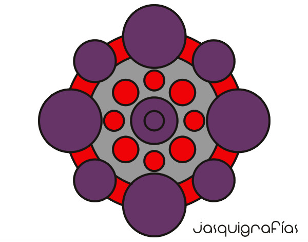 Dibujo Mandala con redondas pintado por agusmartu