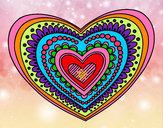 Dibujo Mandala corazón pintado por Rubi05