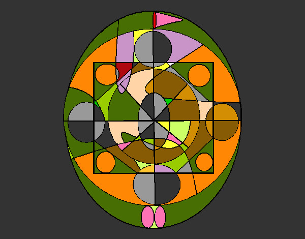 Dibujo Mandala moderna pintado por zennona
