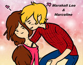 Dibujo Marshall Lee y Marceline pintado por maria2050
