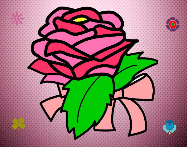 Dibujo Rosa, flor pintado por carmenita