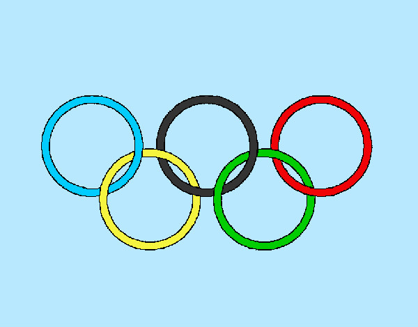 Dibujo Anillas de los juegos olimpícos pintado por lobo-turro