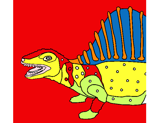 Dibujo Dinosaurio pintado por gabandres