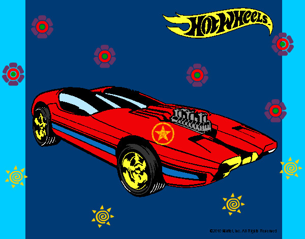 Dibujo Hot Wheels 2 pintado por carg