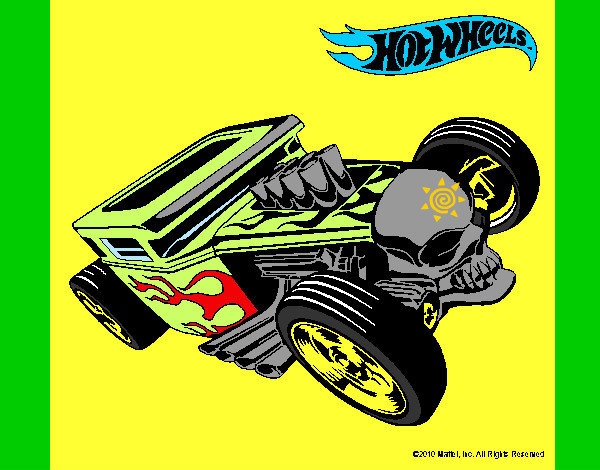 Dibujo Hot Wheels 8 pintado por carg