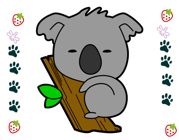 Dibujo Koala bebé pintado por stevenjosu