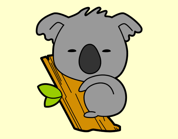 Dibujo Koala bebé pintado por yiha