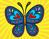 Dibujo Mandala mariposa pintado por latatita