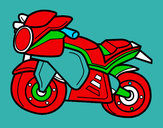 Dibujo Moto deportiva pintado por anggelber