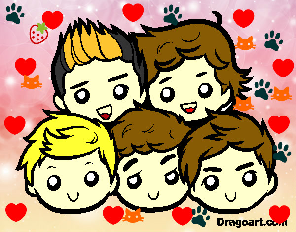 Dibujo One Direction 2 pintado por vika