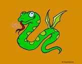 Dibujo Serpiente con alas pintado por Benja36