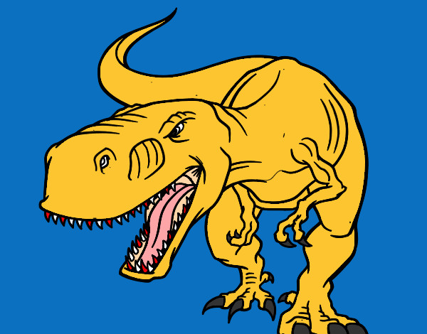 Dibujo Tiranosaurio Rex enfadado pintado por pedrnt