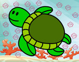 Dibujo Tortuga nadando pintado por lializpio