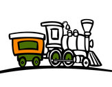 Dibujo Tren con vagón pintado por Lope_Es_Me