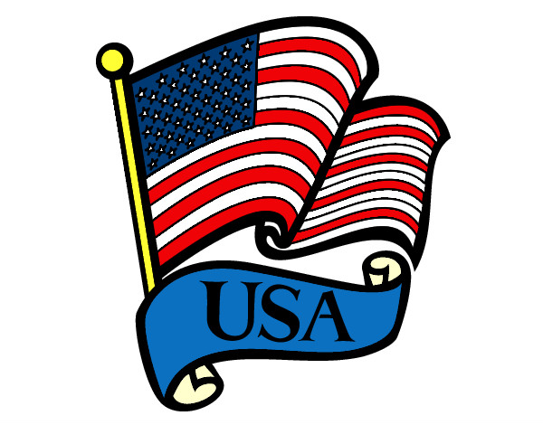 Dibujo Bandera de los Estados Unidos pintado por memojuan