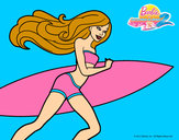 Dibujo Barbie corre al agua pintado por dani1104