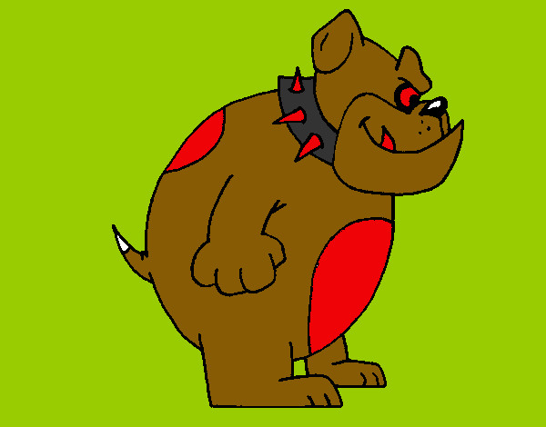Dibujo Bulldog inglés pintado por rogirin