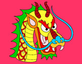 Dibujo Cabeza de dragón 1 pintado por JAVIGUILLE