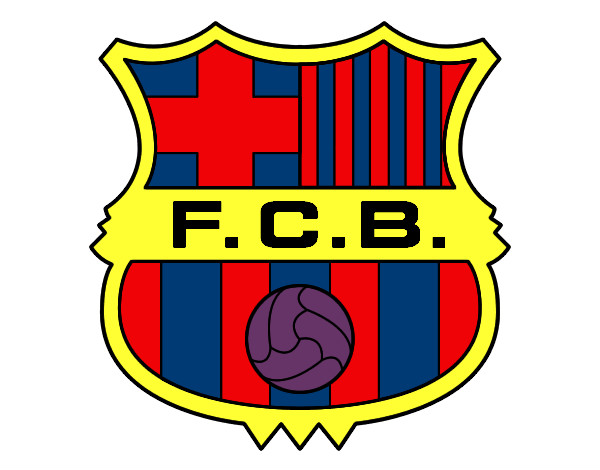 Dibujo Escudo del F.C. Barcelona pintado por Rodolfito