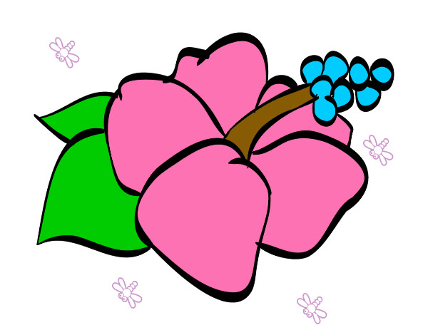 Dibujo Flor de lagunaria pintado por Crislay