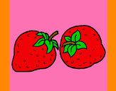 Dibujo fresas pintado por peluda_pal