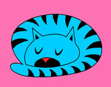 Dibujo Gato durmiendo pintado por clau78768