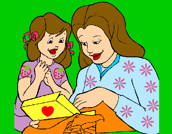 Dibujo Madre e hija pintado por kiitty
