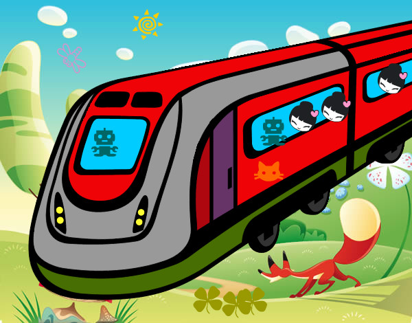 Dibujo Tren de alta velocidad pintado por JERRY26