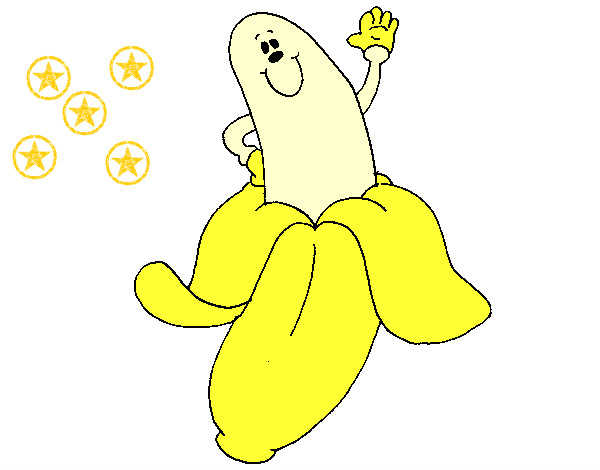 Dibujo Banana pintado por lializpio