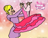 Dibujo Barbie y su vestido de ballet pintado por Anabella11