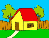 Dibujo Casa con valla pintado por yaja