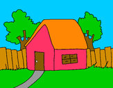 Dibujo Casa con valla pintado por yaja
