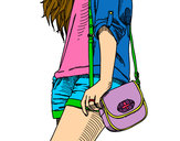 Dibujo Chica con bolso pintado por kiaraly_12