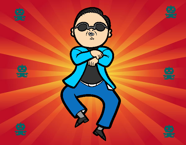 Dibujo Gangnam Style pintado por DAVID2001