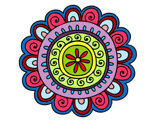 Dibujo Mandala alegre pintado por BelenA