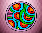 Dibujo Mandala circular pintado por SOCA2000