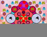 Dibujo Mandala con redondas pintado por jdelope