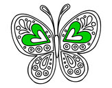 Dibujo Mandala mariposa pintado por jdelope