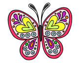 Dibujo Mandala mariposa pintado por mary70