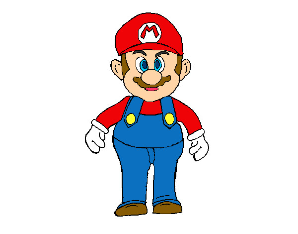 Dibujo Mario pintado por caro355