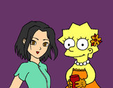 Dibujo Sakura y Lisa pintado por charito