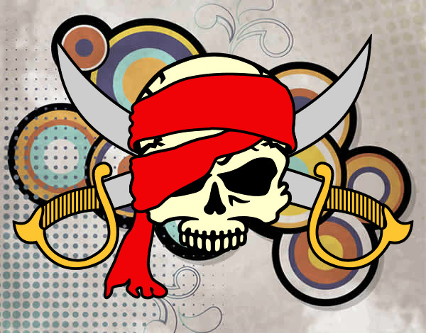 Dibujo Símbolo pirata pintado por CARITOGG10