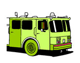 Dibujo Camión de bomberos pintado por marco78