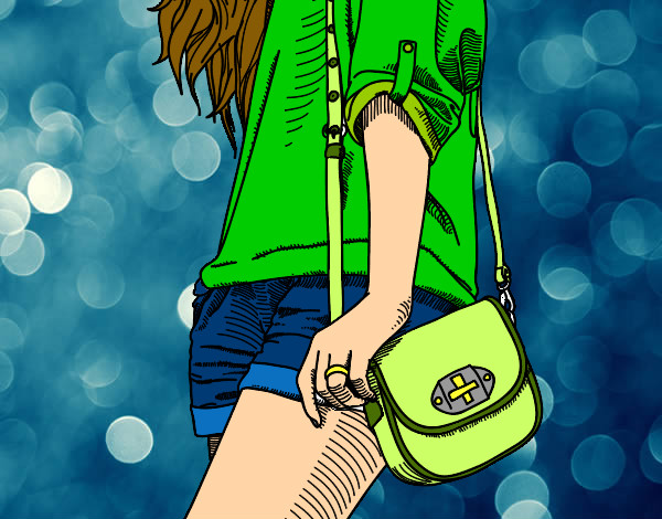 Dibujo Chica con bolso pintado por Anixulita