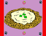 Dibujo Espaguetis con queso pintado por belenhappy