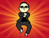 Dibujo Gangnam Style pintado por fabito