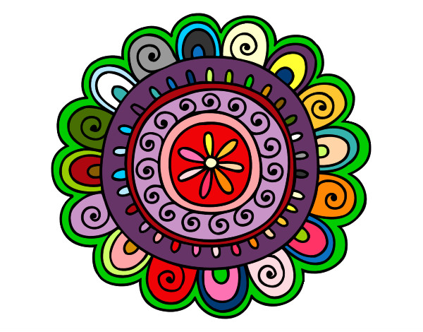 Dibujo Mandala alegre pintado por mayrakilla