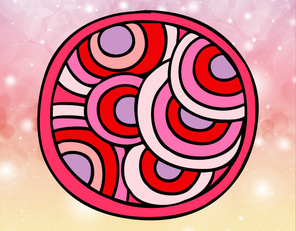 Dibujo Mandala circular pintado por maddy