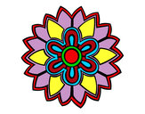 Dibujo Mándala con forma de flor weiss pintado por AgustinaM
