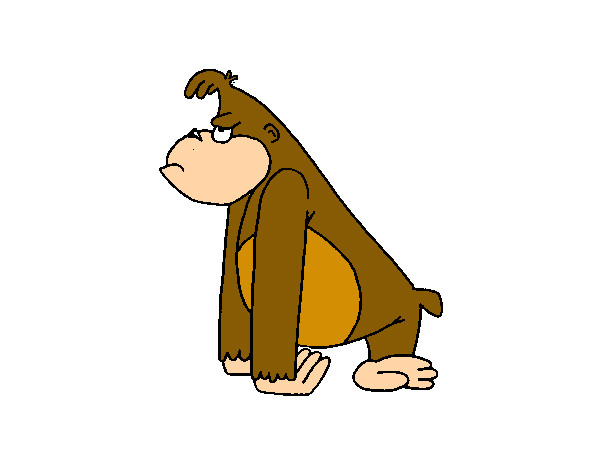 Dibujo Mono enfadado pintado por juanjojm 
